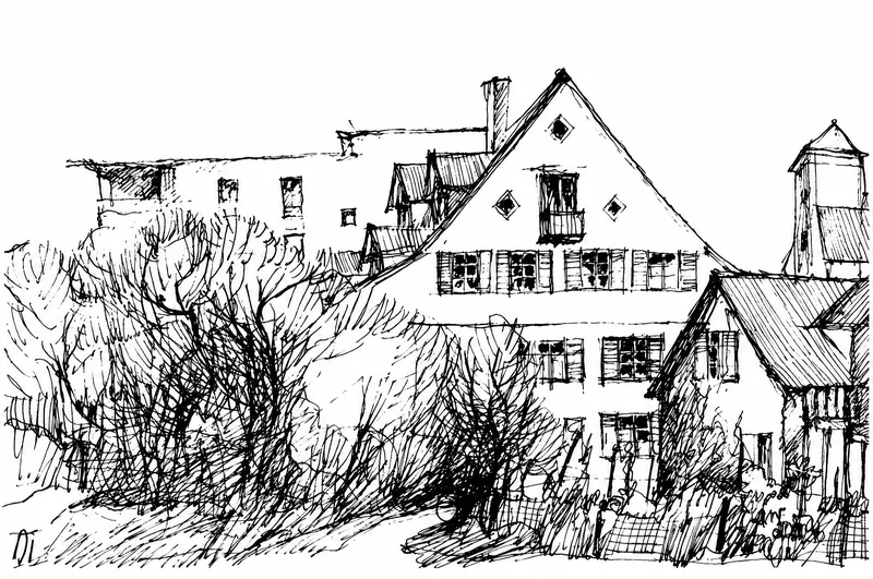 Das Schlössli, gezeichnet von Günter Dittmann